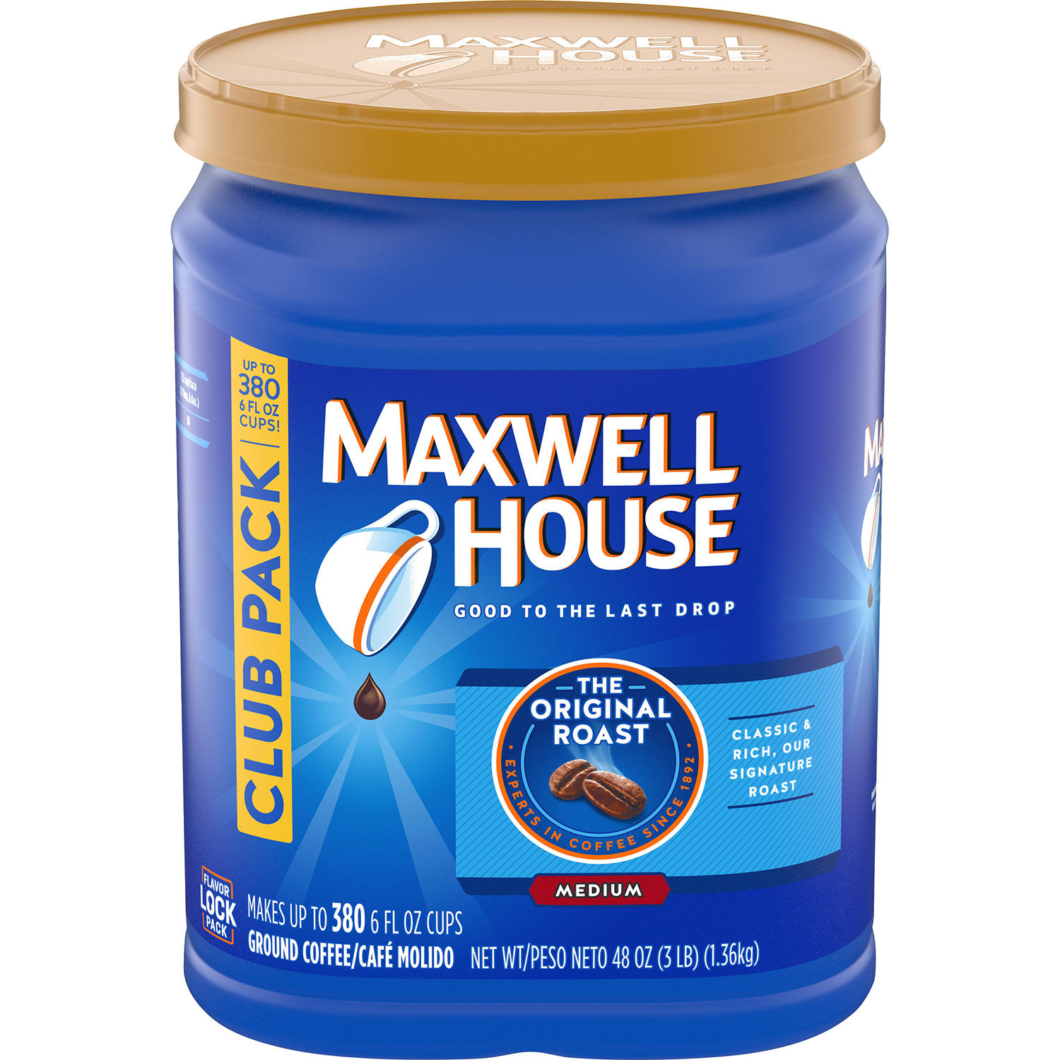 (image for) Maxwell House Ground Coffee Original Roast (48 oz.)